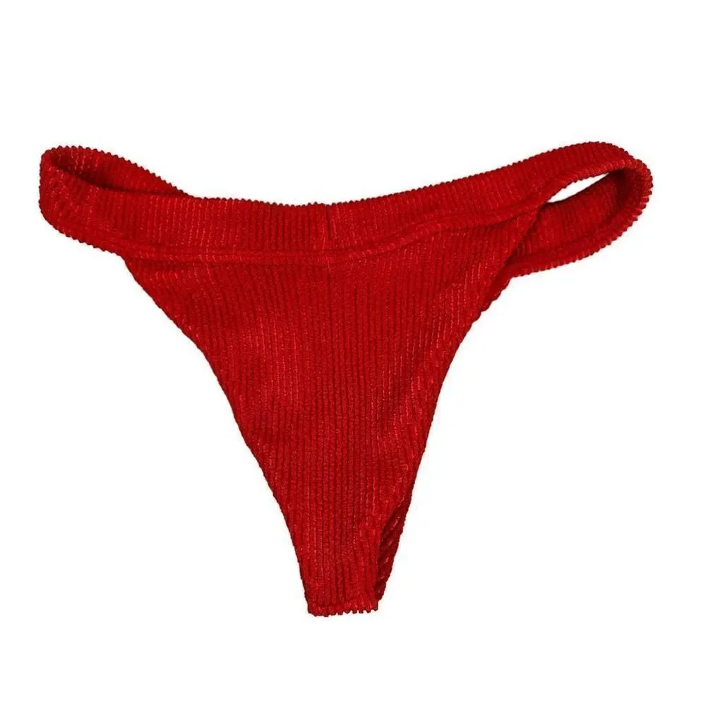 Frankie's Bikini's Red XS Wilderness Top and Small Bottom